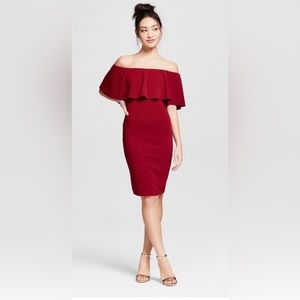 Almost Famous Off The Shoulder Macys Dress Wine Red